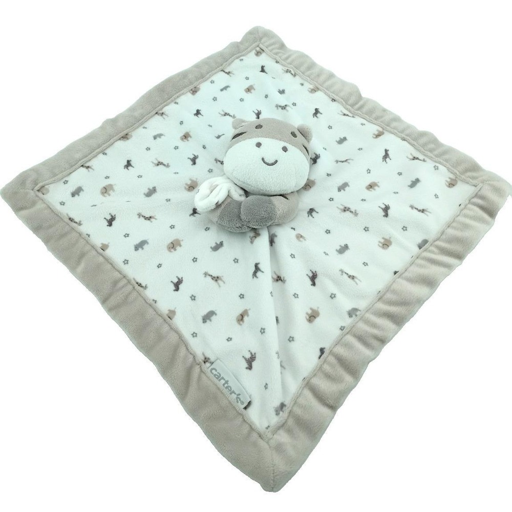 Carters Gray Zebra ‎ Animals Security Blanket Lovey